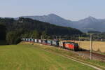 1293 032 mit einem  KLV  aus Mnchen kommend am 13. August 2025 bei Vachendorf.