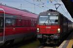 BB Lok 1293 048 kommt mit dem Railjet aus Mnchen in Verona Porta Nuovo an, mit diesem Zug fhrt unsere Reisegruppe zurck nach Mnchen. 10.05.2025