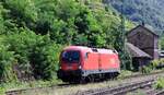 br-1116/858328/oebb-1116-145-4-revlz270721-mit-freundlichem ÖBB 1116 145-4 REV/Lz/27.07.21 mit freundlichem Gruß unterwegs Richtung Koblenz. Kaub 05.08.2024