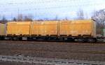 Vierachsiger Drehgestellflachwagen der Gattung S(gjss),  g  = Beförderung Container bis 60 Fuß,  j  = mit Stoßdämpfereinrichtung,  ss  geeignet für Züge bis 120km/h,