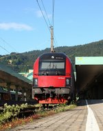 Railjet Steuerwagen 80.90.742 Spirit of Klagenfurt aufgenommen aus der Froschperspektive. Bregenz 02.06.2012
