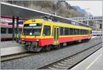 Der Montafoner Bahn ET 10.109 wartet in Feldkirch auf die Abfahrt nach Buchs SG. 

12. Januar 2007