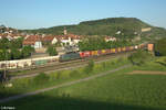 193 258-1 zieht mit einem ECS-Containerzug durch Retzbach-Zellingen.