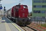 Lok 92 812 015 006-7 der A-GKB (Graz – Köflacher Bahn) schiebt ihrem Zug aus dem Bahnhof Graz zu in Richtung Köflach. 02.06.2023