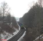 V1700.03 alias 277 004-8 mit dem Leer Holzzug Wiesau - Cheb bei Seußen.