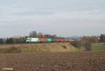 ER20-03 zieht den Wiesau Containerzug von Wiesau nach Hof durch Pechbrunn.