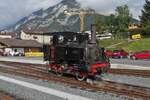 Dampflok Lok 3, der Achenseebahn rangiert im Gleisbereich von Jenbach.