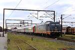 Hectorrail 241.011-4  C3PO  hat den Snälltåget übernommen und verlässt hier Pattburg/DK Richtung Schweden.