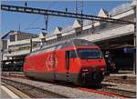 Eine SBB Re 460 in Lausanne in an und für sich keine Seltenheit, eine hier rangierende hingegen ist aber doch nicht so häufig zu beobachten: die SBB Re 460 114-2  Circus KNIE  (UIC 91 85 4