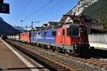 620 088-5 und 420 264-4 standen mit einen ganzzug in erstfeld,13.09.19