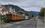 50 Jahre Blonay Chamby - MEGA BERNINA FESTIVAL: Die RhB Bernina Bahn Ge 4/4 81 erreicht mit einem Reisezug Blonay.