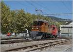 50 Jahre Blonay Chamby - MEGA BERNINA FESTIVAL: das RhB Bernina Bahn Krokodil als Gastlok bei der BC und der Bernina Bahn ABe 4/4 35 rangieren in Vevey.