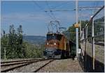 50 Jahre Blonay Chamby - MEGA BERNINA FESTIVAL: das RhB Bernina Bahn Krokodil als Gastlok bei der BC erreicht Chamby.