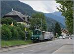 Die +GF+ Ge 4/4 75 der Blonay-Chamby Bahn erreicht Blonay.