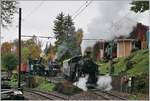 Ein Blick in BW der Blonay-Chamby Bahn bei Chaulin.