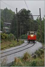 Autour de la voie ferrée / Rund um die eiserne Bahn (Herbstevent 2024) Die kleine Dm 2/2 N° 3 des Réseau Breton erreicht in Kürze in Blonay.