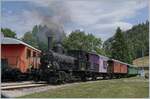 Ein weitere Blick auf das CTVJ (Compagnie du Train à Vapeur de la Vallée de Joux) Tigerli E 3/3 8494 (UIC 90 85 0008 494-6) der SLM mit Baujahr 1909, nun aber etwas näher im