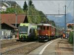 Ein Lötschberger und die Ae 6/8 205 in Ausserberg.