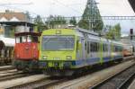 BLS 732 in die n  eue Farben in Spiez am 22 Mai 2008.