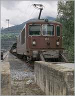 Etwas versteckt im Bahnhof von Brig, aber frei zugänglich fand ich dies BLS Re 4/4 193 mit einem Autotunnelzug auf einem Abstellgleis.