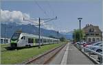 Der BLS RABe 528 105  MIKA  beim Halt als R91 6121 in Bouveret. Der von der Regionalps angemietete Zug ist von St-Gingolph nach Brig unterwegs. 

24. Juli 2024 