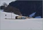 Ein MOB Regionalzg Zweisimmen - Montreux bei Rossinière.