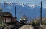 Ein CEV MVR GTW Be 2/6 erreicht St-Légier Gare.