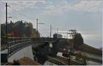 Ein MOB ABDe 8/8 auf der Fahrt nach Chernex oberhalb von Montreux.