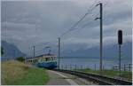 Der MOB ABDe 8/8 4002 VAUD erreicht Châtelard VD.