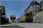 Da die MOB GDe 4/4 bald aus dem Plandienst scheiden noch eine weitere Variante der MOB GDe 4/4 6003 erreicht mit ihrem Golden Pass Panoramic Express in Chamby.