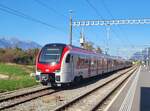 Der neue Region Alps RABe 533 703 steht mit einem SBB RABe 531 in Bex,um in der Folge Testfahrten zu unternehmen   30.