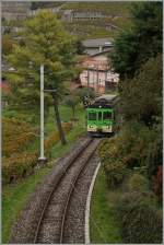 Der ASD BDe 4/4 402 als Regionazuug 428 auf dem Weg nach Les Diablerets kurz nach der Station Aigle Dépôt ASD  14.