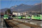 ASD und AL Triebfahrzeuge und Steuerwagen in Aigle.