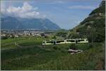 Das Trasse der ASD führt in grossen Schleifen durch die Weinberge von Aigle um die nötige Höhe zu gewinnen; im Bild der neune TPC ASD ABe 4/8 471 als R71 auf der Fahrt nach Les Diablerets. 

3. Aug. 2024