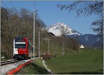 Ein neuer TPF Triebwagen bei Châtel St-Denis.