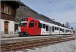 Ein TPF SURF wartet in Grandvillard auf die Abfahrt nach Palézieux.