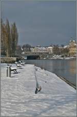 Ein Thurbo  Flirt  als  Seehas  erreicht Konstanz.