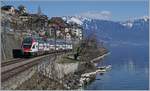 Ein SBB RABe 511 als RE nach Vevey bei St-Saphorin.