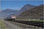 Der SBB Stadler KISS RABe 511 038 ist kurz nach Aigle als RE 33 auf dem Weg nach St-Maurice.