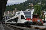 Der Trenord Tilo RABe 524 202 Triebzug in Locarno.