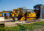 Ein Teil von dem PUSCAL T „Elefant“ der Scheuchzer SA am 07 September 2023 vor der Werkshalle der Scheuchzer SA in Bussigny (VD / Kanton Waadt).