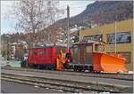 Zu meiner Freude sorgt auch diesen Winter, zumindest teilweise, das Gespann des CEV X rot 91 und der 1911 gebauten CEV HGe 2/2 N� 1 f�r die Schneer�umung auf der Strecke Blonay - Les Pl�iades.