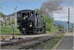Auch von hinten eine reizvolle Erscheinung: die BDF HG 3/4 N° 3 der Blonay - Chamby Bahn, hier in Blonay.