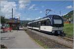 Der CEV MVR ABeh 2/6 7503  Blonay Chamby  steht beim Blonay-Chamby  Empfangsebäude  der Blonay-Chamby Bahn in Blonay. 

2. Aug. 2024