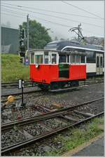 Nun aufgearbeitet, ist die kleine RB Draisine Dm 2/2 N° 3  Biniou  der Blonay-Chamby Bahn auf Probefahrt in Blonay. 

18. August 2024