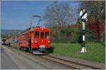 La DER de la Saison! (Saisonabschlussfeier der Blonay-Chamby Bahn 2024) - die nun mechanisch und auch optisch wieder perfekt hergereichte RhB Bernina Bahn ABe 4/4 I N° 35 der Blonay Chamby Bahn