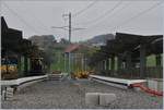 Ein erster Blick auf den neuen Bahnhof von Châtel St-Denis.