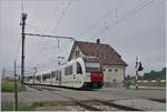 Von Palézieux kommend trifft der TPF Be 2/4 101/ B  / ABe 2/4 101 in La Verrerie ein, wo es gilt den Gegenzug abzuwarten.