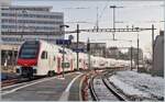 Der neue Fernverkehrs RABe 512 bei Probefahrten in Lausanne.