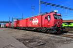 SBB 9177 001 steht am 13 Februar 2024 einsatzbereit in Pratteln.